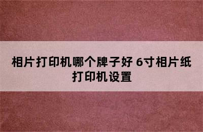 相片打印机哪个牌子好 6寸相片纸打印机设置